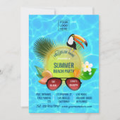 Aangepaste uitnodiging voor Club Summer Beach Part (Voorkant)