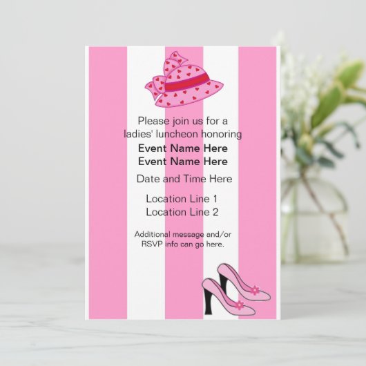 Aangepaste uitnodiging voor dames (Staand voorkant)