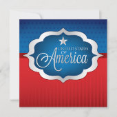 Aangepaste uitnodiging voor de Amerikaanse Onafhan (Voorkant)