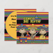 Aangepaste uitnodiging voor de geboorte van apen C (Voorkant / Achterkant)