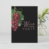 Aangepaste uitnodiging voor de partij die wijn hee (Staand voorkant)