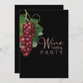 Aangepaste uitnodiging voor de partij die wijn hee (Voorkant / Achterkant)
