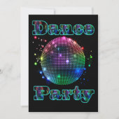 Aangepaste uitnodiging voor Disco Ball Dance Party (Voorkant)