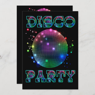 Aangepaste uitnodiging voor Disco Ball Disco Party