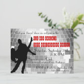 Aangepaste uitnodiging voor Disco Couple Party (Staand voorkant)