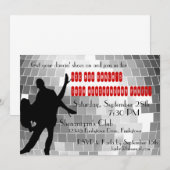 Aangepaste uitnodiging voor Disco Couple Party (Voorkant / Achterkant)