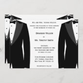 Aangepaste uitnodiging voor donkere en witte homep (Voorkant / Achterkant)