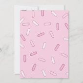 Aangepaste uitnodiging voor dubbelroze donut Brunc (Achterkant)