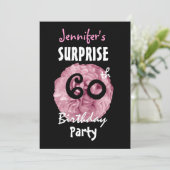 Aangepaste uitnodiging voor een 60e URPRISE Birthd (Staand voorkant)