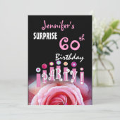 Aangepaste uitnodiging voor een 60e URPRISE Birthd (Staand voorkant)