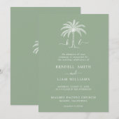 Aangepaste uitnodiging voor een Logo-palmboom op m (Voorkant / Achterkant)