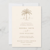 Aangepaste uitnodiging voor een Logo-palmboom op m (Voorkant)