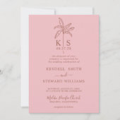 Aangepaste uitnodiging voor een Logo-palmboom op m (Voorkant)