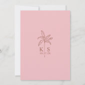 Aangepaste uitnodiging voor een Logo-palmboom op m (Achterkant)