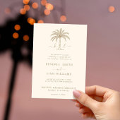 Aangepaste uitnodiging voor een Logo-palmboom op m