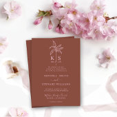 Aangepaste uitnodiging voor een Logo-palmboom op m