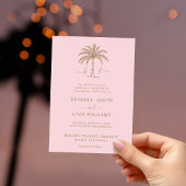 Aangepaste uitnodiging voor een Logo-palmboom op m