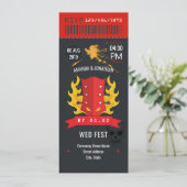 Aangepaste uitnodiging voor een rotdenticket en Ro (Staand voorkant)