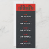 Aangepaste uitnodiging voor een rotdenticket en Ro (Achterkant)