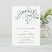 Aangepaste uitnodiging voor een verloving met een  (Staand voorkant)