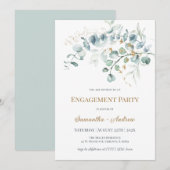 Aangepaste uitnodiging voor een verloving met een  (Voorkant / Achterkant)