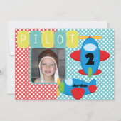 Aangepaste uitnodiging voor een vliegveld met foto (Voorkant)