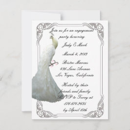 Aangepaste uitnodiging voor een White Peacock Enga