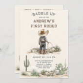 Aangepaste uitnodiging voor eerste rodeo template (Voorkant / Achterkant)