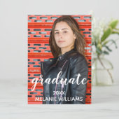 Aangepaste uitnodiging voor eindexamenfeest (Staand voorkant)