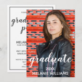 Aangepaste uitnodiging voor eindexamenfeest (Voorkant / Achterkant)