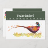 Aangepaste uitnodiging voor feest met halsbandfaza (Voorkant / Achterkant)