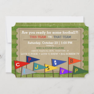 Aangepaste uitnodiging voor football Game Day