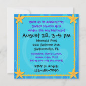 Aangepaste uitnodiging voor foto Mermaid Birthday (Achterkant)