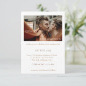 Aangepaste uitnodiging voor fotobruiloft (Staand voorkant)