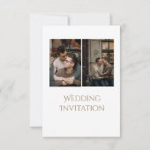 Aangepaste uitnodiging voor fotobruiloft (Achterkant)
