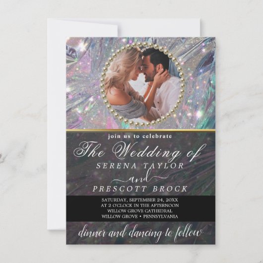 Aangepaste uitnodiging voor fotobruiloft (Voorkant)