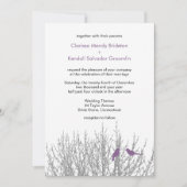 Aangepaste uitnodiging voor Franse Lila Tortelduif (Voorkant)