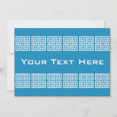 Aangepaste uitnodiging voor Grieks patroonpatroon (Voorkant)