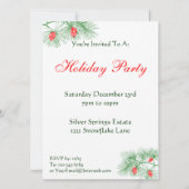 Aangepaste uitnodiging voor groene en blauwe pine  (Achterkant)