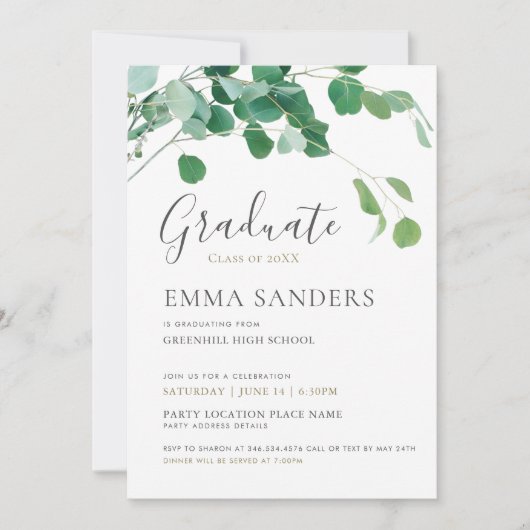 Aangepaste uitnodiging voor groene ledergroep (Voorkant)