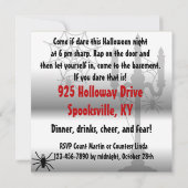 Aangepaste uitnodiging voor Halloween (Achterkant)