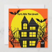 Aangepaste uitnodiging voor Halloween Haunted Hous (Voorkant)