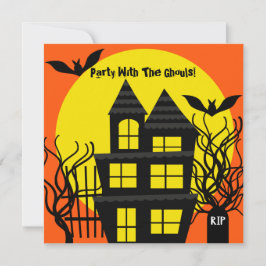 Aangepaste uitnodiging voor Halloween Haunted Hous
