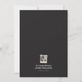 Aangepaste uitnodiging voor herdenkingsdienst, Fot (Achterkant)