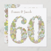 Aangepaste uitnodiging voor het 60ste Jubileum voo (Voorkant / Achterkant)