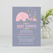 Aangepaste uitnodiging voor het baby shower van ol (Staand voorkant)