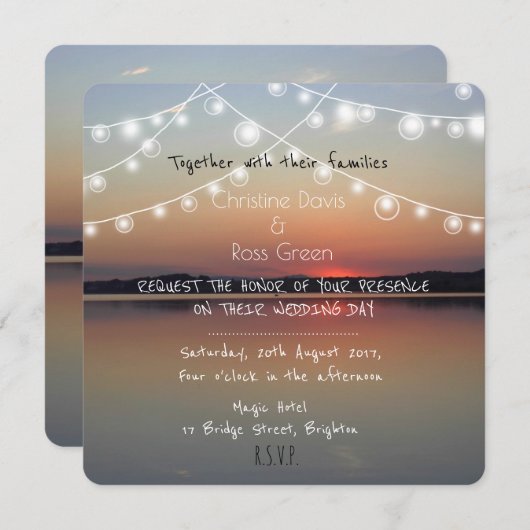 Aangepaste uitnodiging voor het huwelijk van een r (Voorkant / Achterkant)