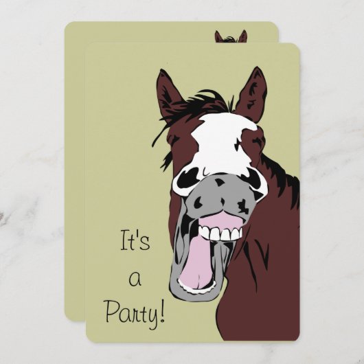 Aangepaste uitnodiging voor het lachen van Cartoon (Voorkant / Achterkant)