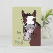 Aangepaste uitnodiging voor het lachen van Cartoon (Staand voorkant)