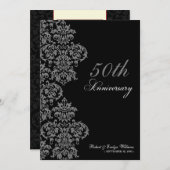 Aangepaste uitnodiging voor  Jubileum (ebonië) (Voorkant / Achterkant)